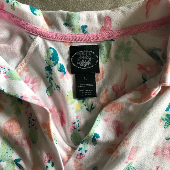 Laura Ashley cactus print nightshirt - size Large - Picture 9 of 16